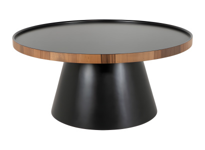 Schwarzer Holz Couchtisch modern stilvoll