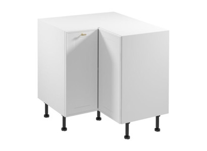 Eckschrank Kücheneckschrank Eckunterschrank Küchenschrank mit Regal Weiß