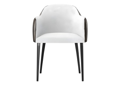 Weißer Holzstuhl im modernen Design für Zuhause und Büro