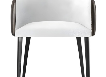 Weißer Holzstuhl im modernen Design für Zuhause und Büro