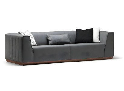 Elegantes graues Stoffsofa für Wohnzimmer im modernen Design