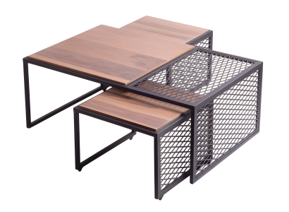 Eleganter brauner Holztisch im modernen Design