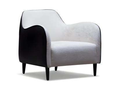 Moderner weißer Stoffsessel aus Holz für stilvolles Wohnzimmer