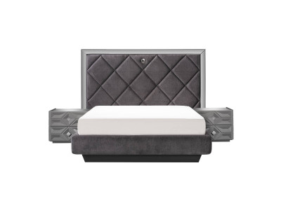 Schlafzimmer Set Bett mit 2x Nachttische Komplett luxus Einrichtung Moderne