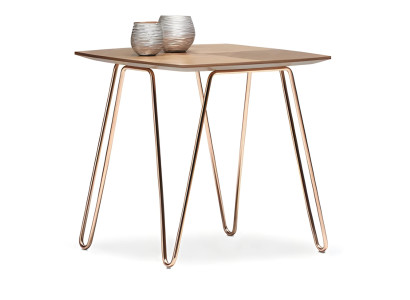 Beistelltisch aus Metall in Braun modern eleganter Wohnstil