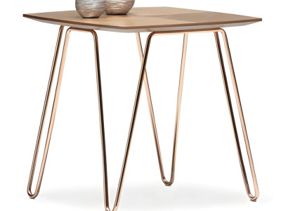 Beistelltisch aus Metall in Braun modern eleganter Wohnstil