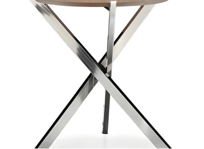 Beistelltisch aus Holz und Metall in Braun modern elegant