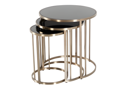 Moderner grauer Beistelltisch aus Metall