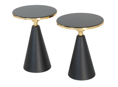 Moderner schwarzer Beistelltisch aus Holz