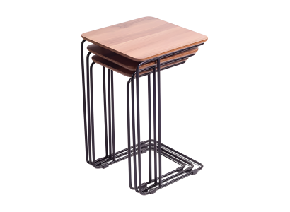 Beistelltisch Holz Beige Modern Elegant