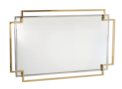 Goldener Wandspiegel in eleganter Optik aus Glas