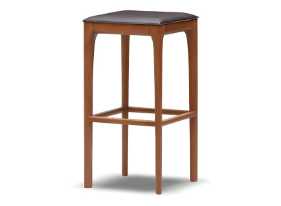 Brauner Holzstuhl im eleganten Design für Zuhause