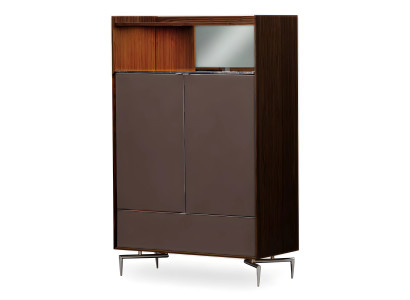 Braune Holzkonsole modern robust für Flur Wohnzimmer Büro