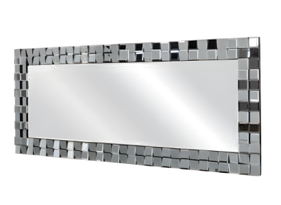 Grauer Spiegel aus Glas modern eleganter Wohnstil