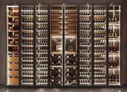 Weinschrank Weinmöbel Glasvitrine Flaschenregal Glasschrank Weinregal