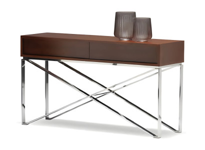 Die neutrale, schlichte Konsolentisch wirkt mühelos und lenkt nicht ab.