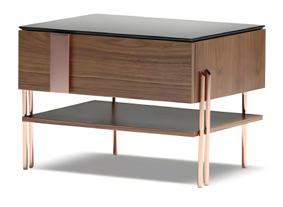 Das kompakte Nachttischmodell ist ideal für ein kleines Schlafzimmer.