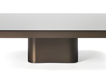 Quadratischer Couchtisch Säule 100x100 cm Design Wohnzimmer