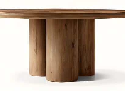 Eleganter Runder Esstisch Holz 152cm exklusiv Esstische Tisch