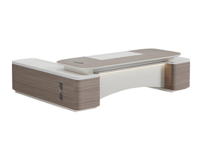 Eckschreibtisch Büro Möbel Tisch Chef modern Holz Arbeitszimmer