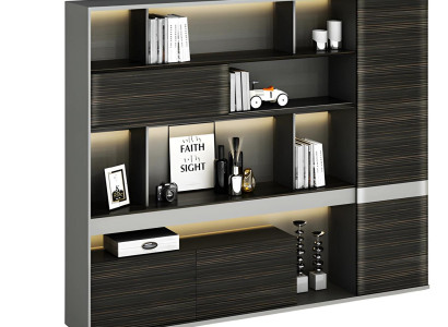 Aktenschrank Bücherregal Büro modern Holz Metall Stauraum