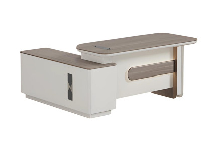 Holz Eckschreibtisch Büro Möbel Tisch Chef groß Arbeitsplatz