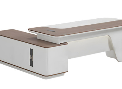 Eckschreibtisch Chef Büro Möbel Tisch Holz modern Arbeitsplatz