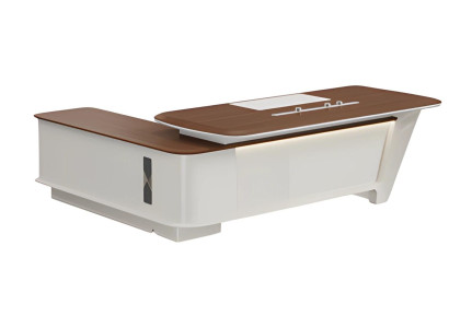 Eckschreibtisch Büro Office modern Holz Arbeitszimmer futuristisch