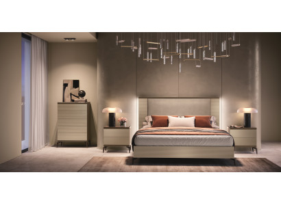 Schlafzimmer-Set 4 tlg (Bett + 2x Nachttisch + Kommode) – Für Ihr Zuhause