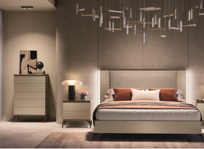 Schlafzimmer-Set 4 tlg (Bett + 2x Nachttisch + Kommode) – Für Ihr Zuhause