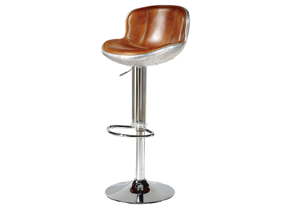 Vintage Barstuhl – Stilvoll, robust & gemütlich Aluminium Leder