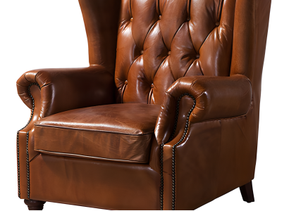 Ohrensessel Chesterfield Braun – Retro Chic & Bequemlichkeit