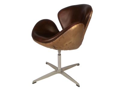 Vintage Ledersessel – Drehbar Retro Design fürs Wohnzimmer