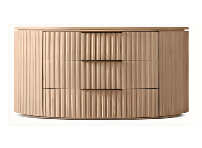 Formschöner Kommode mit Rillenoptik und geschwungener Form