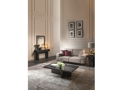 Wohnzimmer Set 5 tlg (Sofa 3 Sitzer+Konsole+ Spiegel+Beistelltisch+Couchtisch)