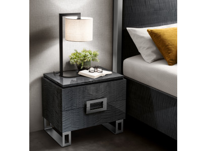 Der prägnante, moderne Nachttisch passt in jeden Raum Ihrer Wohnung.