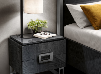 Der prägnante, moderne Nachttisch passt in jeden Raum Ihrer Wohnung.