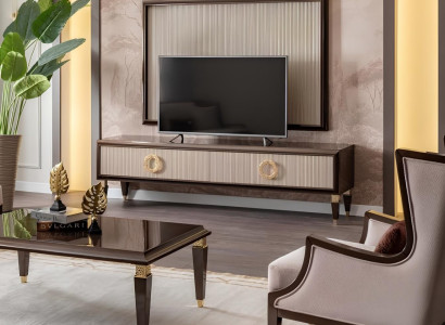 TV-Lowboard & Wandpaneel – stilvolles Wohnzimmer-Set