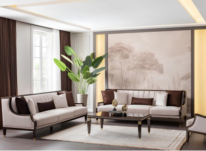 3+3 Sitzer & Couchtisch – großzügiges & bequemes Sofa-Set