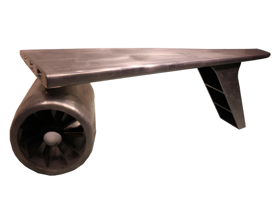 Aluminium Schreibtisch Aviator Büro Funktional Stilvoll Flugzeug Flügel