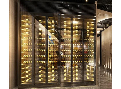 Weinkühlschrank Weinlagerregal Design-Weinschrank Weinhalter Flaschenregal