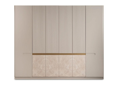 Kleiderschrank Holz Beige Elegant Modern