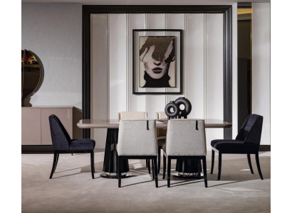 Moderner Esstisch aus Holz in Beige, elegantes Design