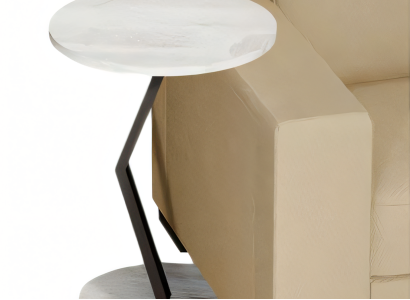 Beistelltisch aus Holz in Weiß modern eleganter Wohnstil