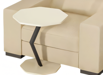 Beistelltisch aus Holz in Weiß modern elegant