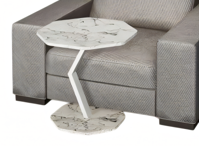 Beistelltisch aus Holz in Weiß modern eleganter Wohnstil