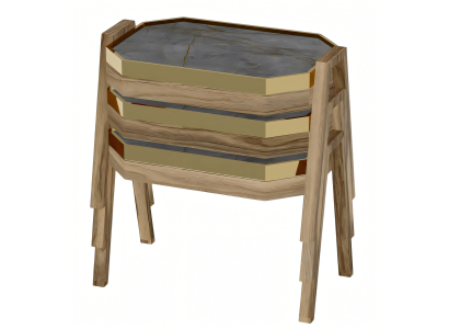 Elegantes graues Couchtisch-Set aus Holz für modernes Wohnzimmer