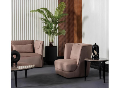 Beiger Textil-Sessel im modernen Stil