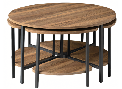 Eleganter brauner Holztisch mit modernem Design