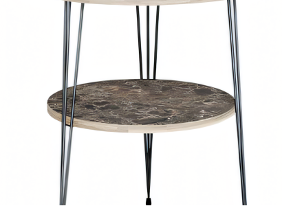 Beistelltisch aus Metall in Braun modern eleganter Wohnzimmertisch